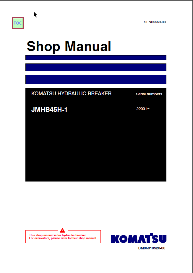 JMHB45H-1 (SEN06669-00) Shop Manual