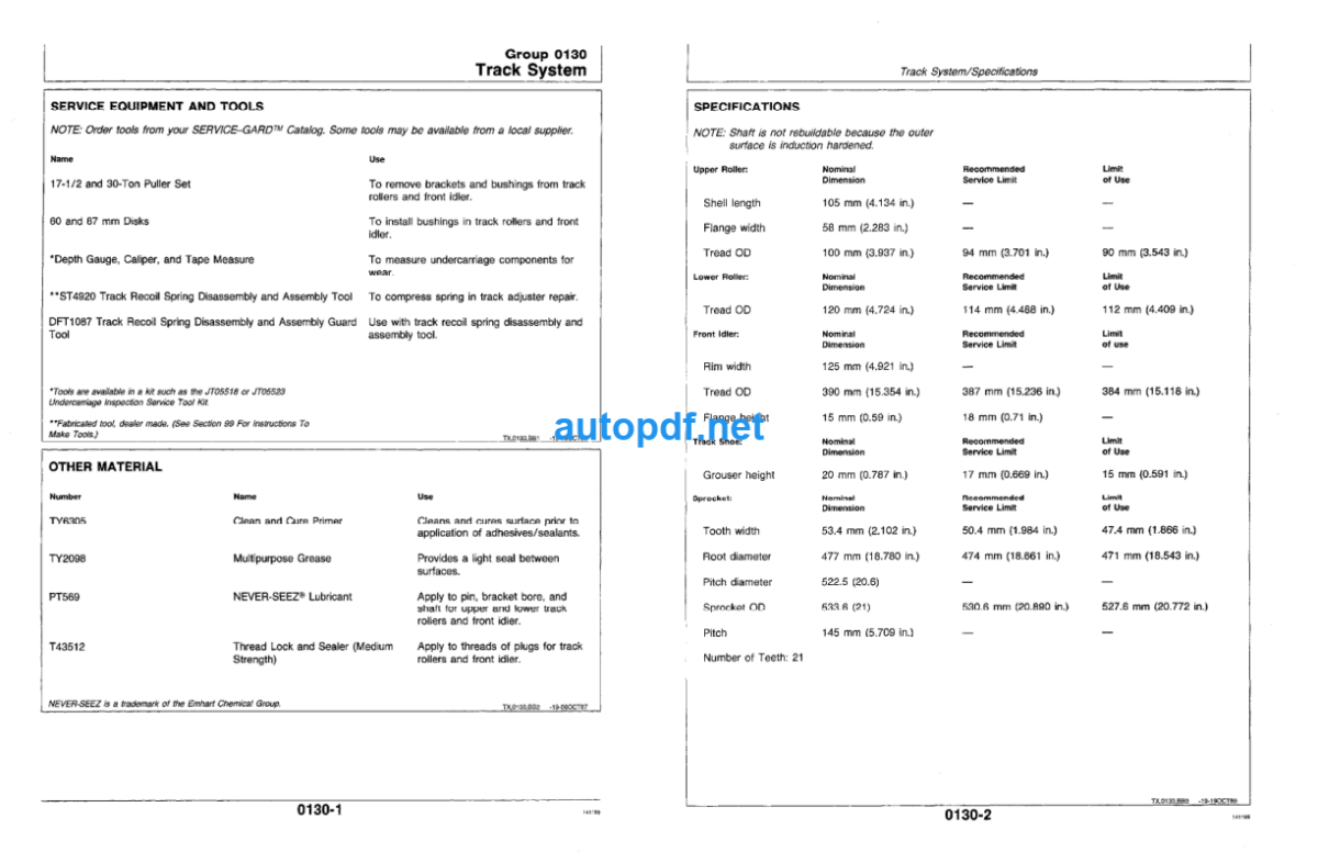 70D Excavator Repair Technical Manual (TM1408)