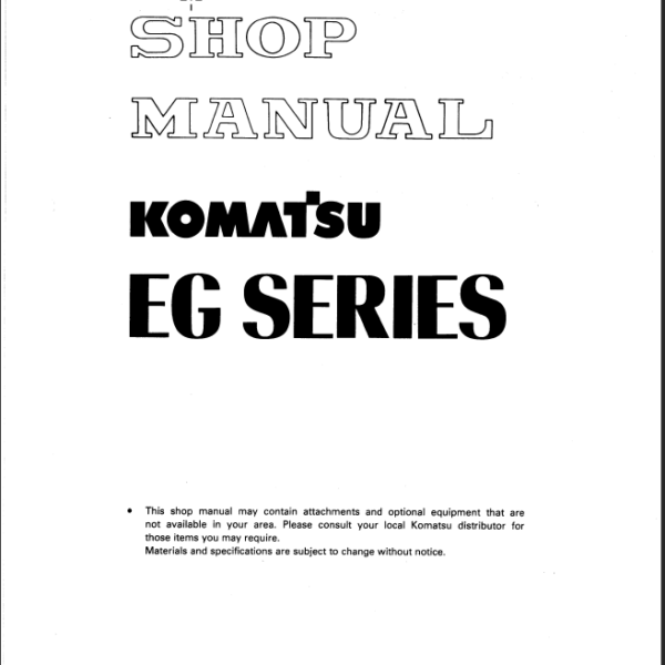 EG SERIES Shop Manual