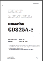 GD825A-2 (SEBMW010704) Shop Manual