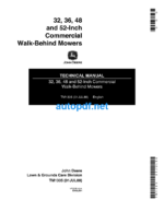 32 36 48 and 52-lnch Commercial Walk-Behind Mowers Technical Manual (TM1305)