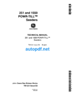 251 and 1550 POWR-TILL Seeders Technical Manual (TM1201)