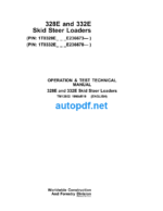 328E and 332E Skid Steer Loaders Operation & Test Technical Manual (TM12802)