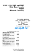 318D 319D 320D and 323D Skid Steer Loader Repair Technical Manual