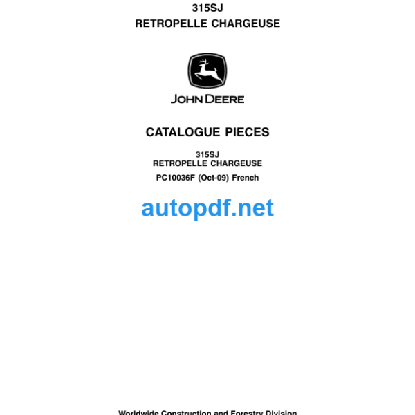 315SJ RETROPELLE CHARGEUSE CATALOGUE PIECES French (PC10036F)