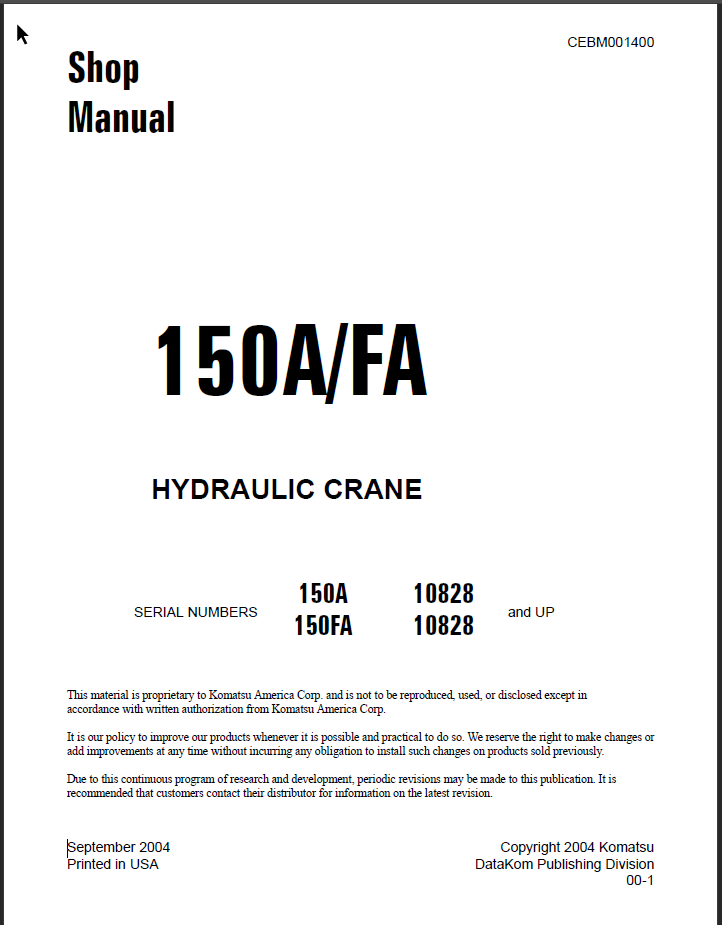 150AFA Shop Manual