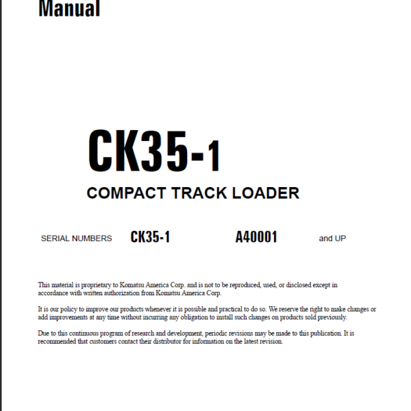 CK30-1 Shop Manual