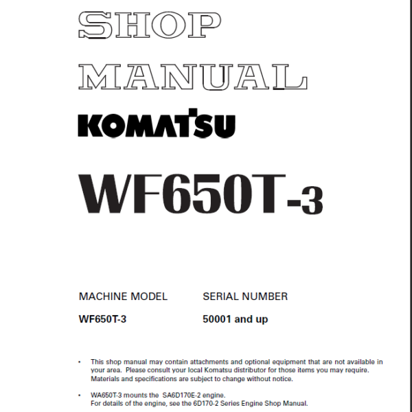 WF650T-3 Shop Manual