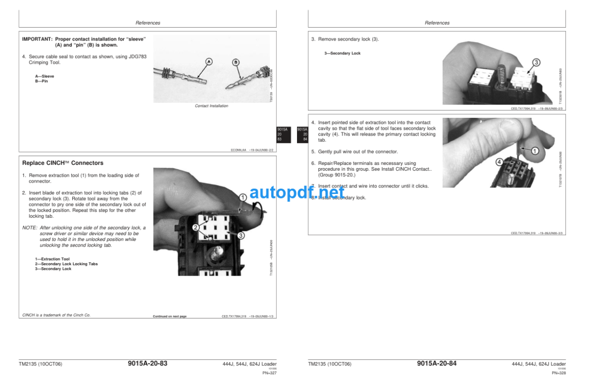 444J, 544J, 624J Loader Operation and Test Technical Manual