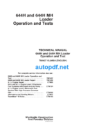 644H and 644H MH Loader Operation and Test Technical Manual