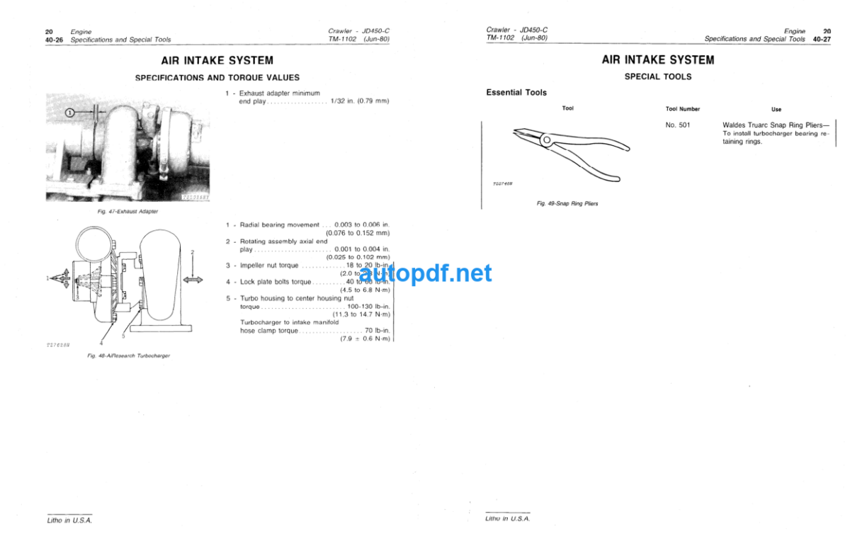 450C Crawler Technical Manual