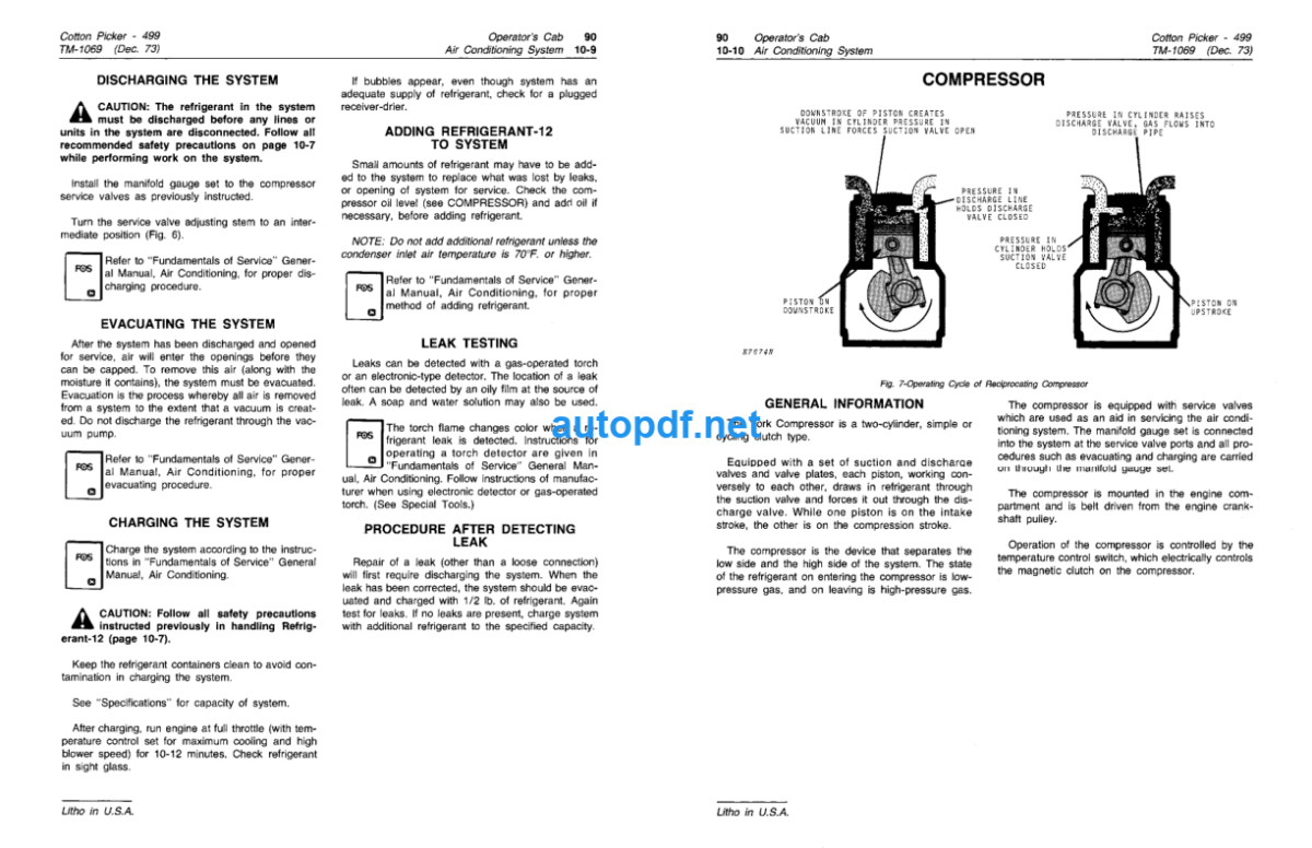 499 Cotton Picker Technical Manual (TM1069)