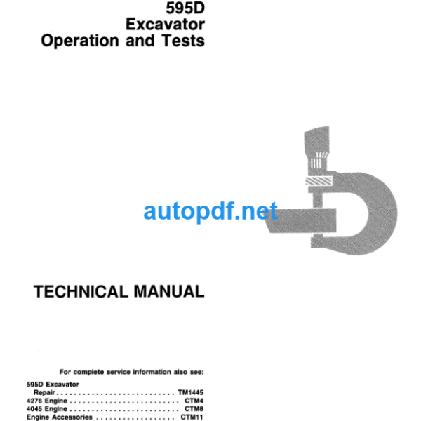 595D Excavator Operation and Test Technical Manual (TM1444)