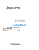 410D, 510D, Backhoe Loader Operation and Test Technical Manual