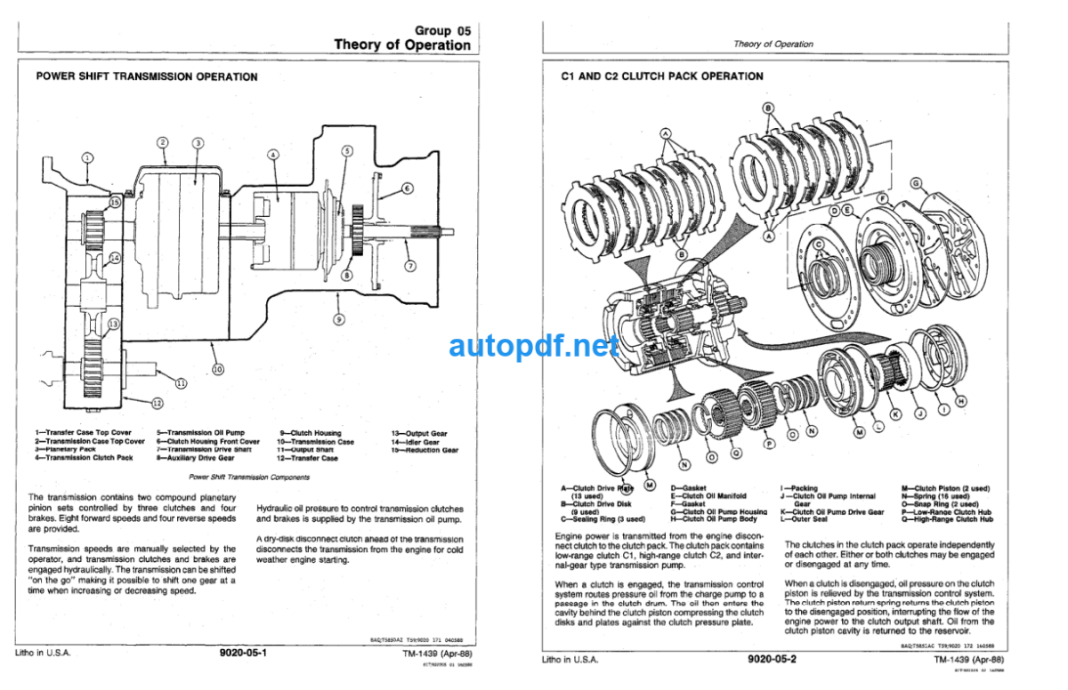 540D Skidder and 548D Grapple Skidder Operation and Tests Technical Manual (TM1439)