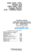 ohn 540G, 640G, 740G, Skidder and 548G, 648G, 748G Grapple Skidder Repair Technical Manual