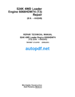 524K 4WD Loader Engine 6068HDW74 (T3) Repair Technical Manual (TM10687)