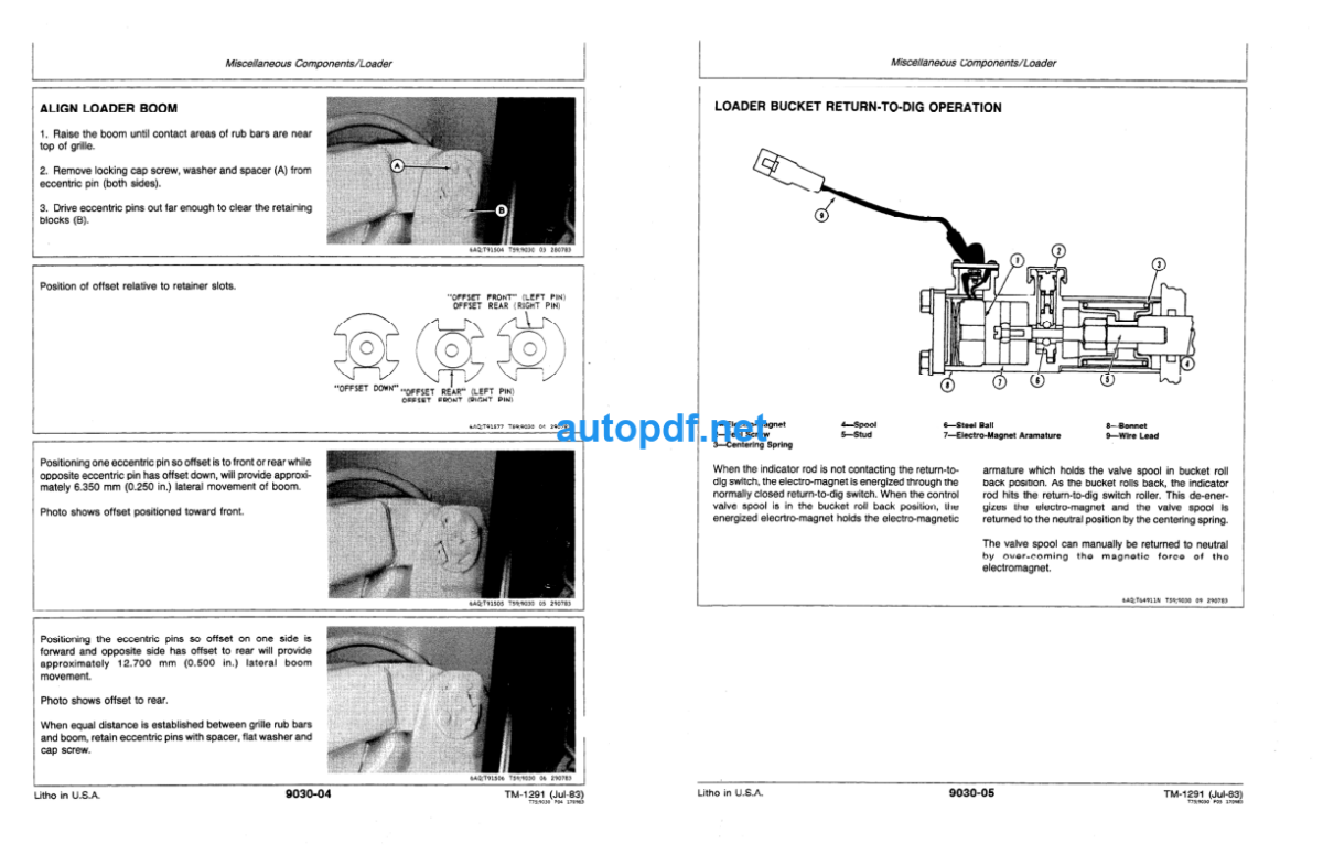 450D Crawler Bulldozer and 455D Crawler Loader Technical Manual (TM1291)