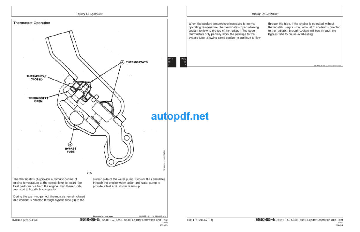 544E, 544E LL, 544E TC, 624E, and 644E Loader Repair Technical Manual