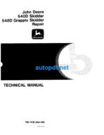 540D Skidder 548D Grapple Skidder Repair Technical Manual (TM1438)