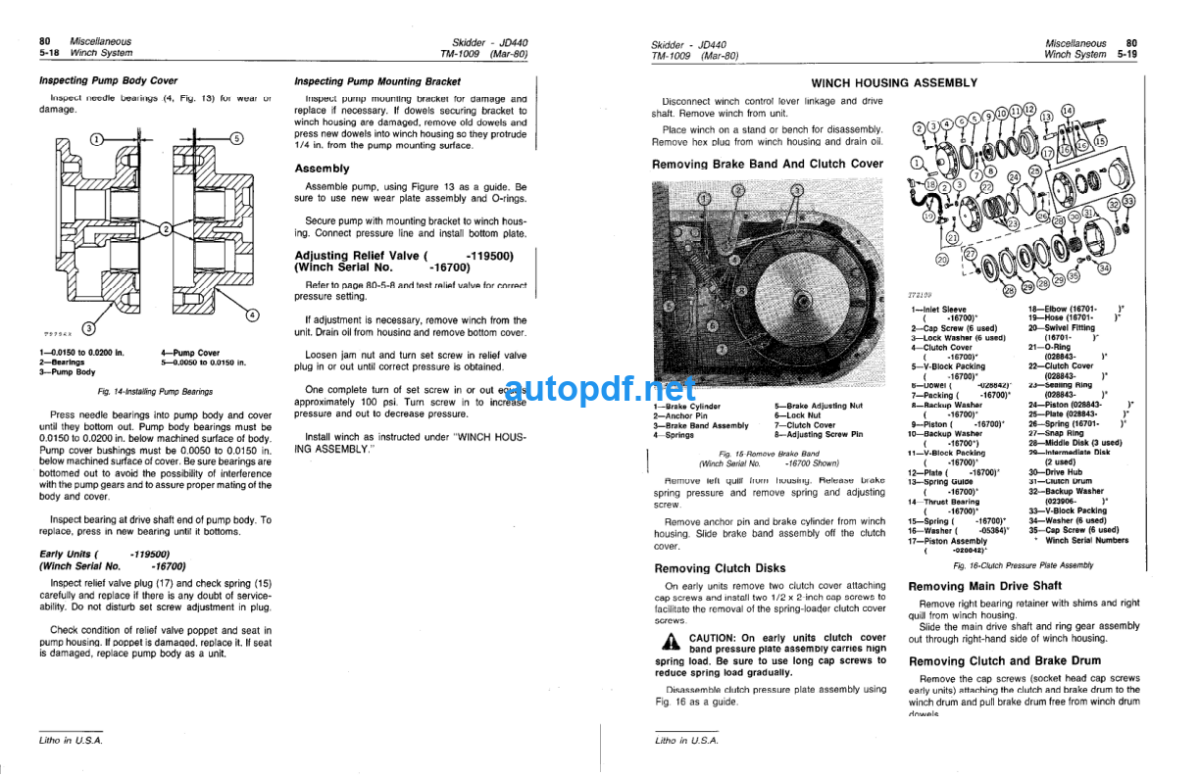 440 440 Series-A and 440-B Skidders Technical Manual (TM1009)