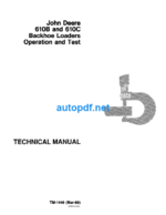 610B and 610C Backhoe Loaders Operation and Test Technical Manual (TM1446)