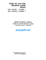 310SL HL and 410L Backhoe Loader Repair Technical Manual (TM13300X19)