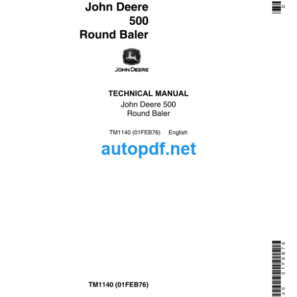 500 Round Baler Technical Manual (TM1140)