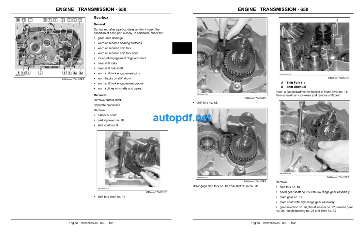 500 650 650EX and 650EXT Trail Buck Utility ATV Technical Manual (TM2160)