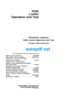 544K Loader Operation and Test Technical Manual