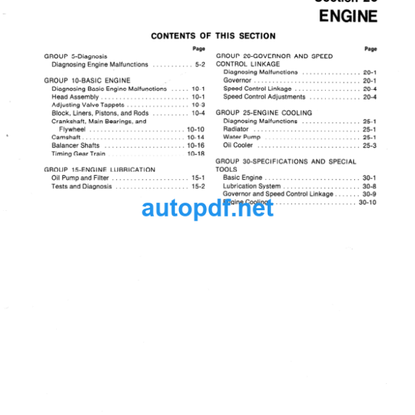 440, 440A and 440B Skidders Engine Manual