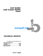 640D Skidder 648D Grapple Skidder Repair Technical Manual (TM1440)