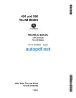 430 and 530 Round Balers Technical Manual (TM1276)