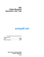 643 Feller-Buncher Operation and Test Technical Manual (TM1424)