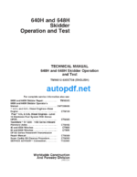 640H and 648H Skidder Operation and Test Technical Manual