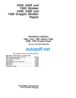 540E, 640E, 740E Skidder 548E, 648E and 748E Grapple Skidder Repair Technical Manual