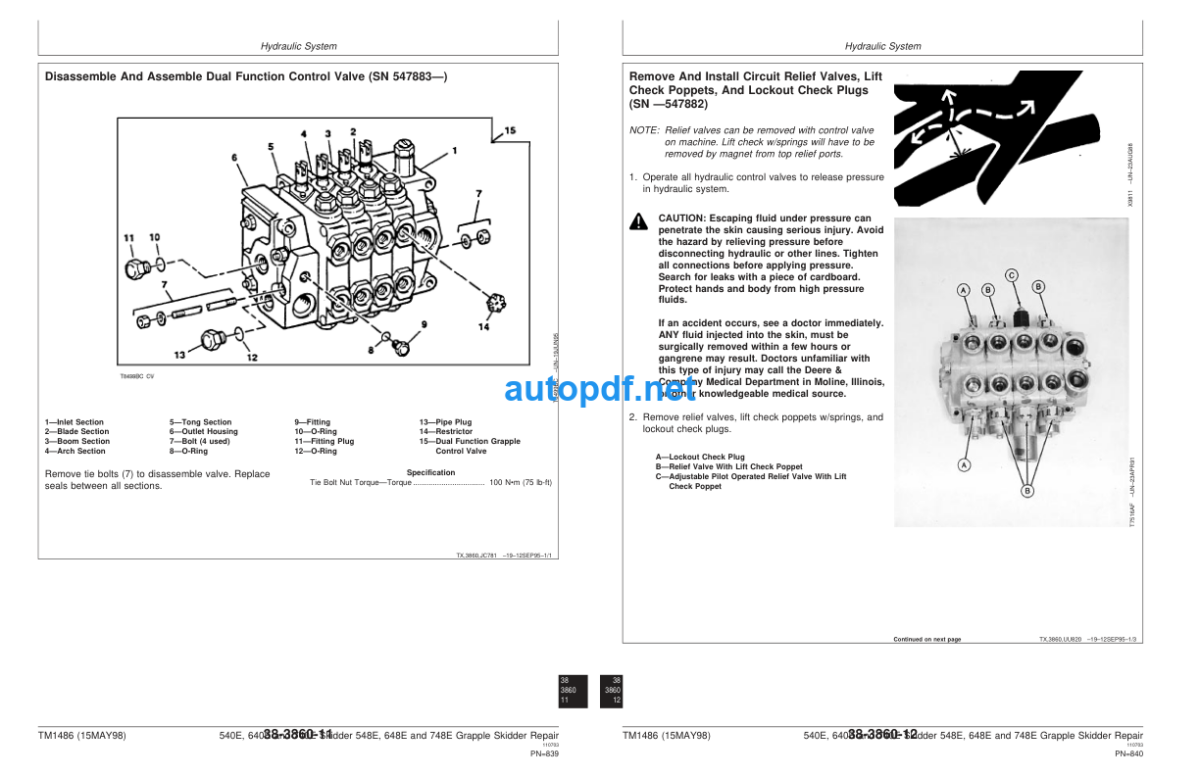 540E, 640E, 740E Skidder 548E, 648E and 748E Grapple Skidder Repair Technical Manual