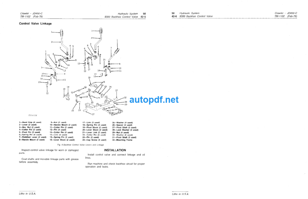 450C Crawler Technical Manual (TM1102)