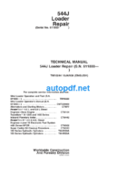 544J Loader Repair (S.N. 611800) Technical Manual