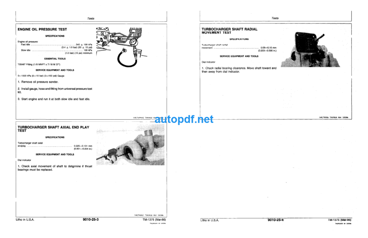 595 Excavataor Technical Manual (TM1375)