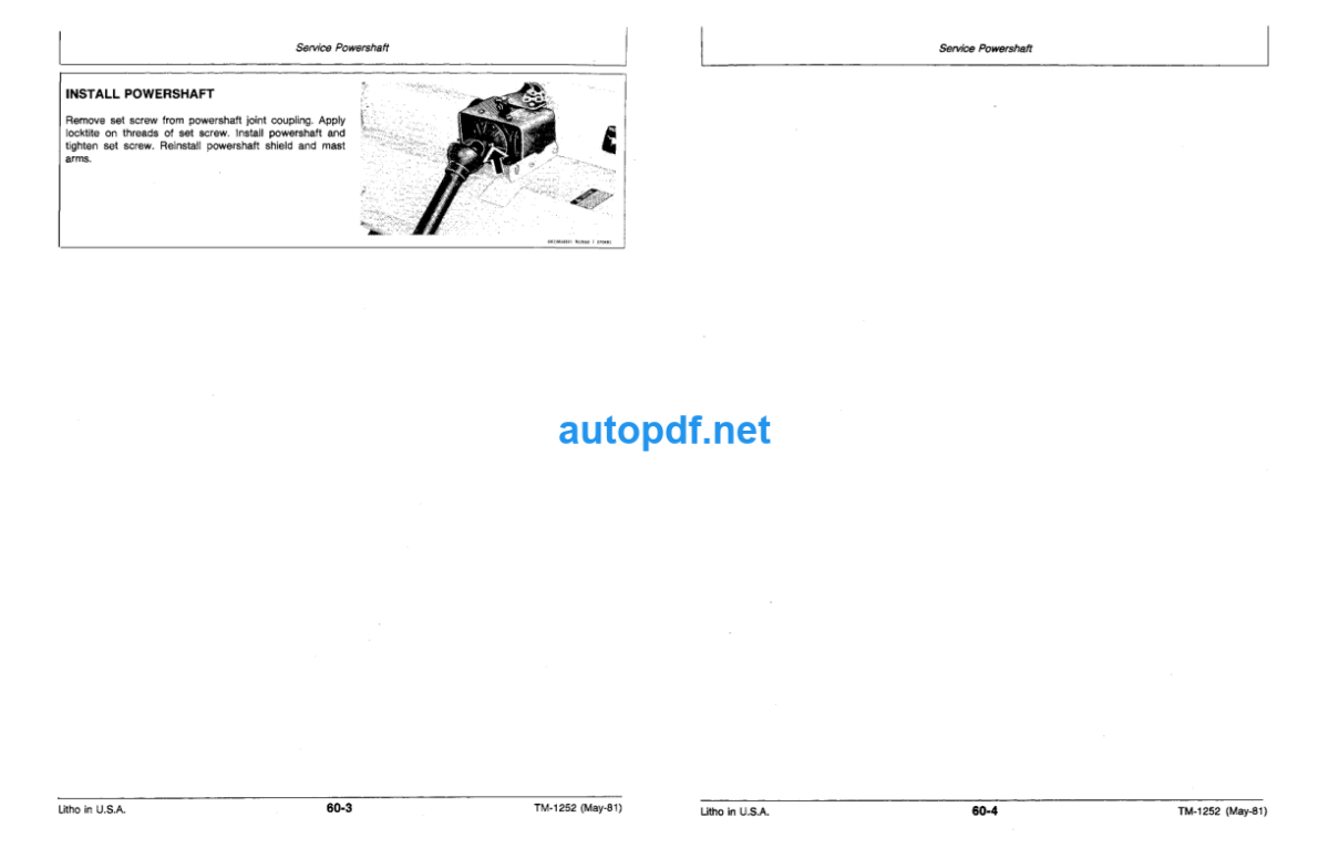 488 Rotary Tiller Technical Manual (TM1252)