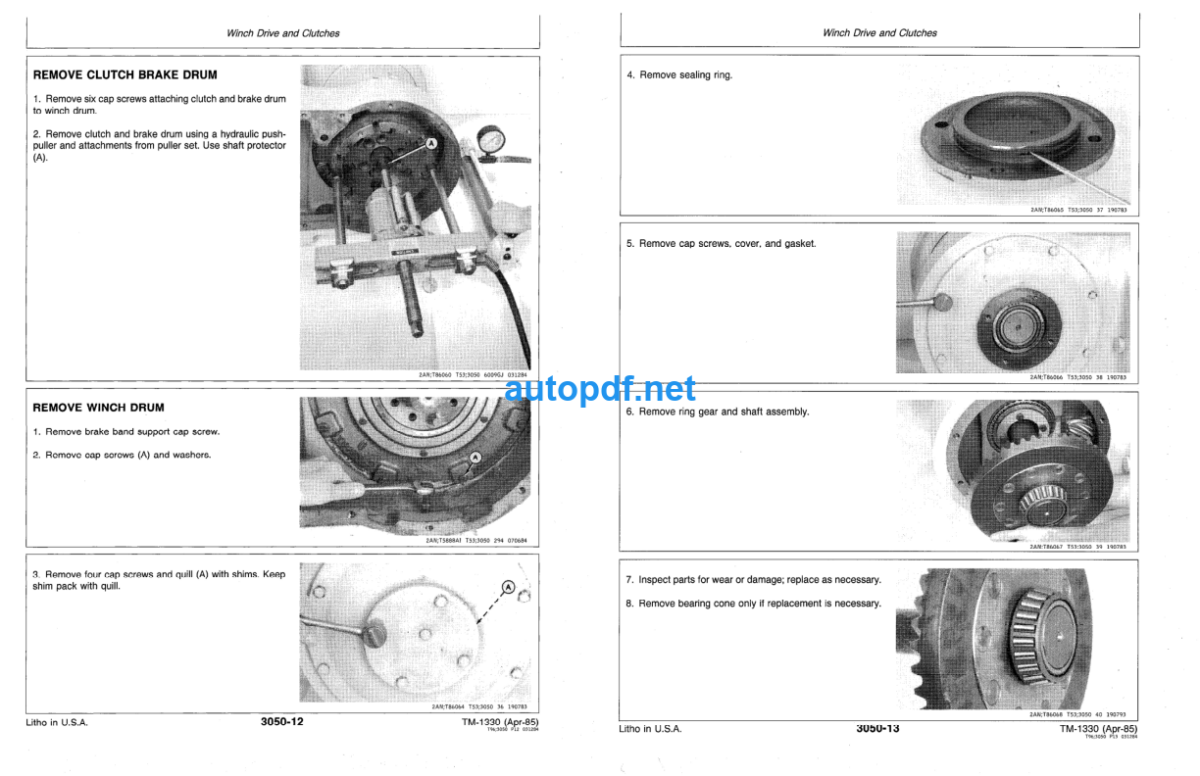 450E Crawler Bulldozer 455E Crawler Loader Repair Technical Manual (TM1330)