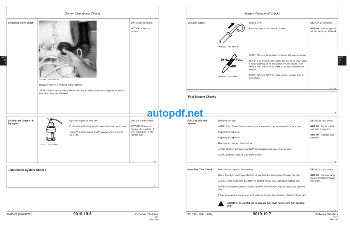 540G, 640G, 740G, Skidder and 548G, 648G, 748G Grapple Skidder Operation and Test Technical Manual