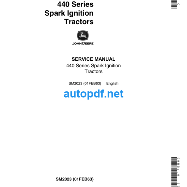 440 Series Spark Ignition Tractors Service Manual