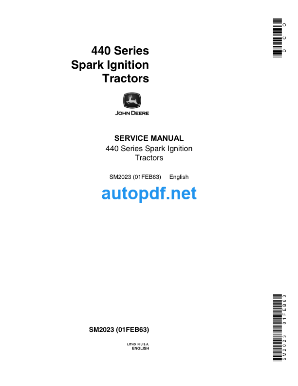 440 Series Spark Ignition Tractors Service Manual