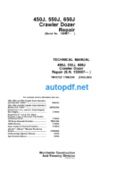 450J, 550J, 650J Crawler Dozer Repair Technical Manual