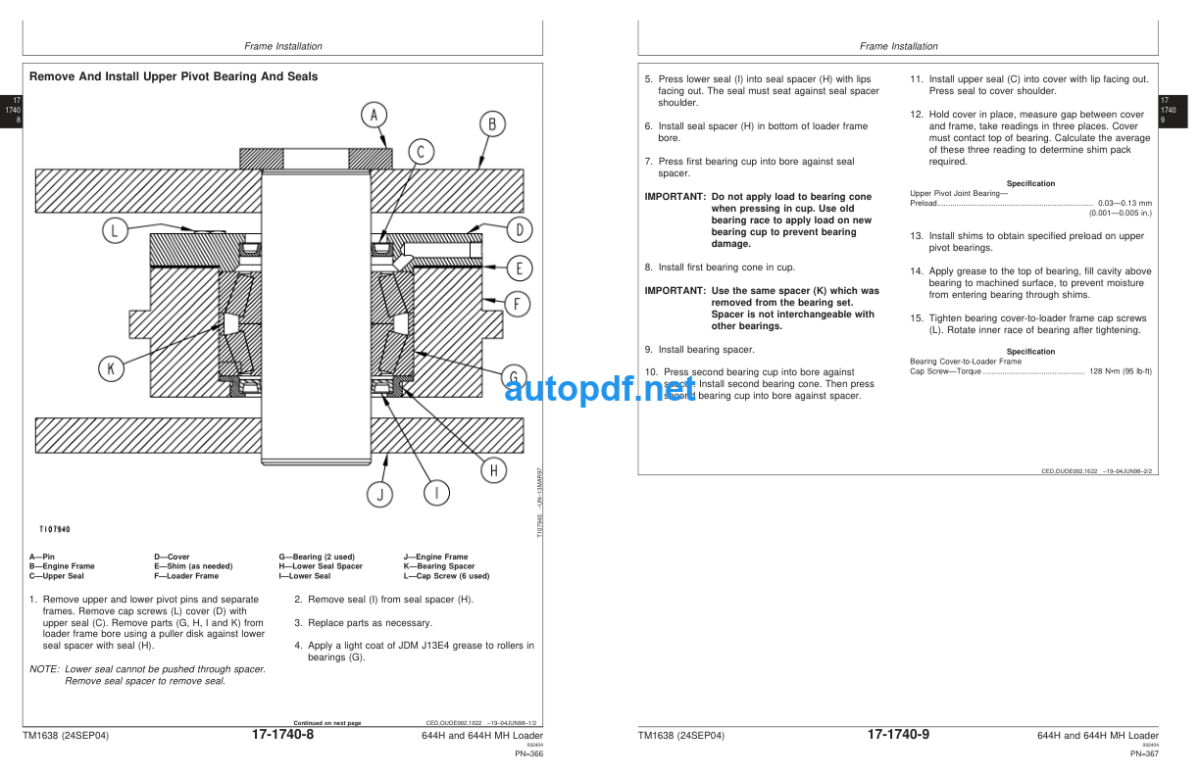 644H and 644H MH Loader Repair Technical Manual