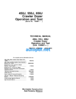 450J, 550J, 650J Crawler Dozer Operation and Test Technical Manual (S.N. 159987— )