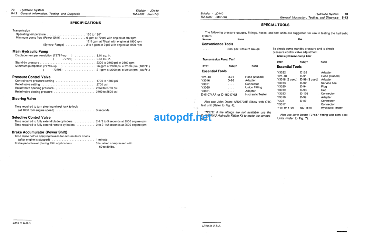 440, 440A and 440B Skidders Technical Manual