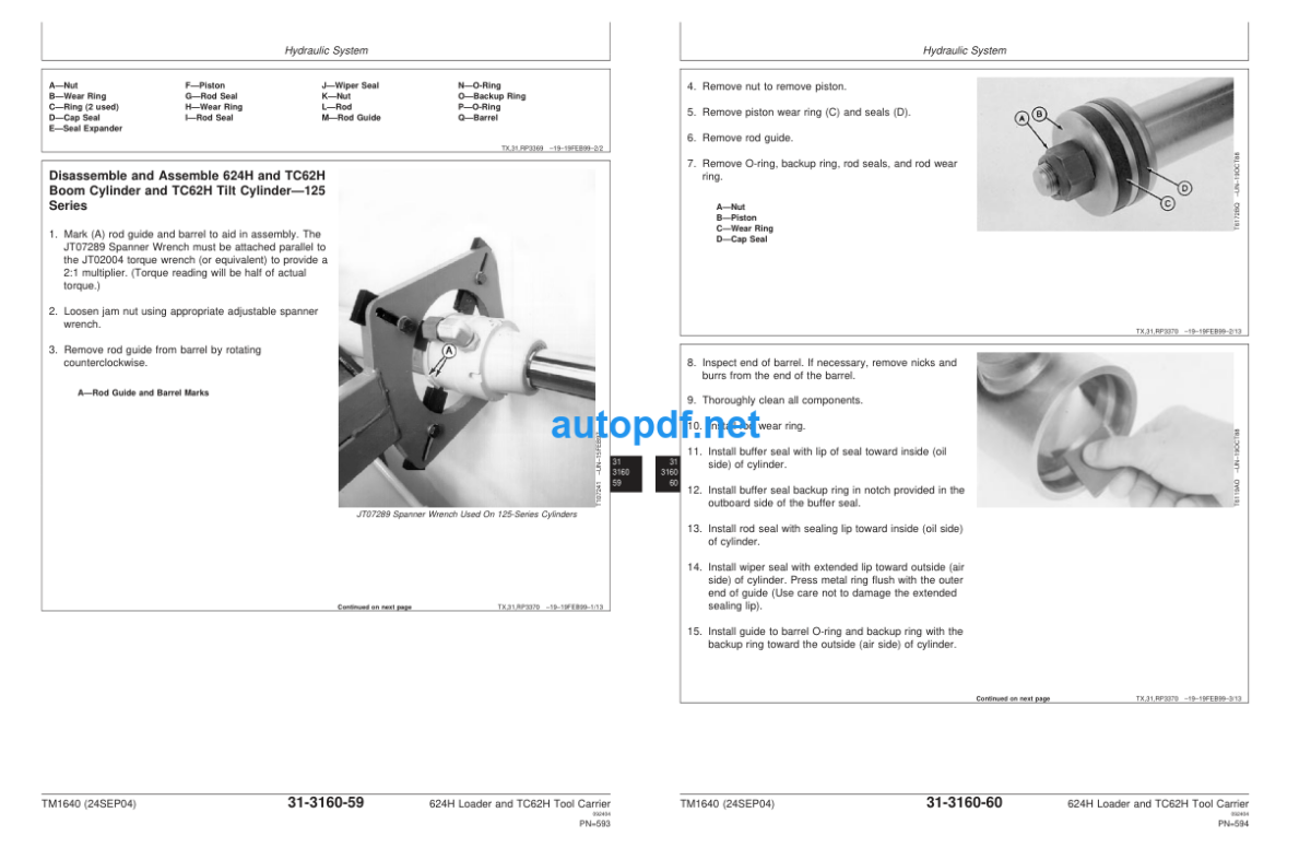 624H Loader and TC62H Tool Carrier Repair Technical Manual